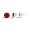 14K White Gold Red Lab-Grown Diamond Solitaire Stud Earrings