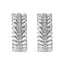 Boucles d'oreilles créoles en or blanc 14K avec diamants cultivés en laboratoire en forme de couronn