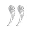 14K White Gold Lab Grown Diamond Angel Wing Stud Earrings