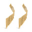14K Yellow Gold Plated Sterling Silver Diamond Accent Drop Earrings