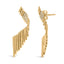 14K Yellow Gold Plated Sterling Silver Diamond Accent Drop Earrings