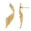 14K Yellow Gold Plated Sterling Silver Diamond Accent Drop Earrings
