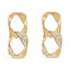14K Yellow Gold Plated Diamond Drop Earrings in Sterling Silver