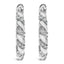 Boucles d'oreilles créoles en diamant cultivé en laboratoire en or blanc 14K
