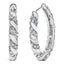 Boucles d'oreilles créoles en diamant cultivé en laboratoire en or blanc 14K