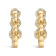 Pendientes colgantes de eslabones de cadena de plata esterlina chapada en oro amarillo de 14K con di