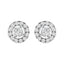 14K White Gold Lab-Grown Diamond Floating Halo Stud Earrings