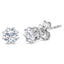 14K White Gold Lab-Grown Diamond Hidden Halo Stud Earrings