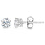 14K White Gold Lab-Grown Diamond Hidden Halo Stud Earrings