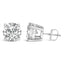 14K White Gold Lab Grown Diamond Solitaire Stud Earrings