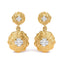Pendientes de gota de diamante cultivado en laboratorio en plata de ley chapada en oro amarillo de 1