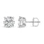 14K White Gold Lab Grown Diamond Solitaire Stud Earrings