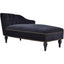 58-Inch Velvet Lounge Chair with Nailhead Trim