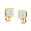 Pendientes Huggy de Diamante Corte Princesa en Oro Amarillo de 14K
