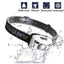 Linterna frontal recargable CREE 5W LED con sensor de movimiento