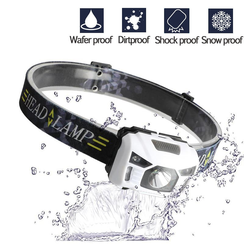 Linterna frontal recargable CREE 5W LED con sensor de movimiento