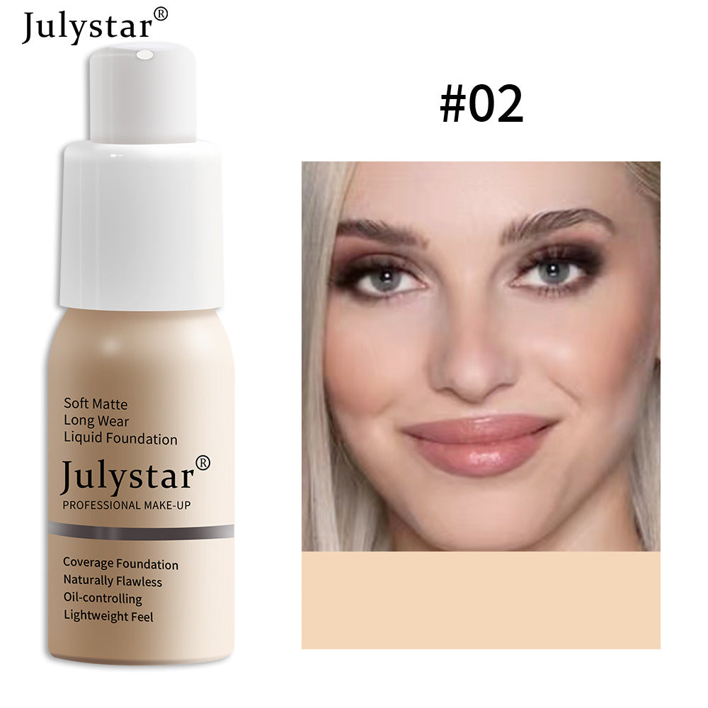 Liquid Foundation Concealer Long-Lasting Moisturizing Oil Control BB Cream Foundation Makeup - Korvel