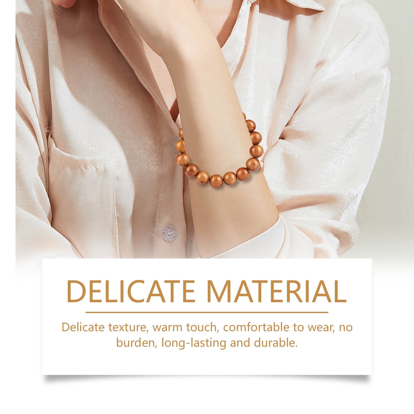Rosewood Buddha Bead Bracelet Daily Simple Fashion Design Bracelet Personality All-In-One Beaded Bracelet - Korvel