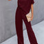 Single Shoulder Short Sleeve Jumpsuit - Korvel