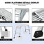 Aluminum Work Platform Large Size Step Stool Folding Portable Work Bench 40" Width Telescopic Feet 22" -27.5" Height Adjustable - Korvel