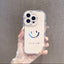 Mirror cream case suitable for Apple 16 Promax phone case with painted smiling face on iPhone 14/13 - Korvel
