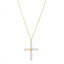 14k Yellow Gold Pearl Cross Pendant
