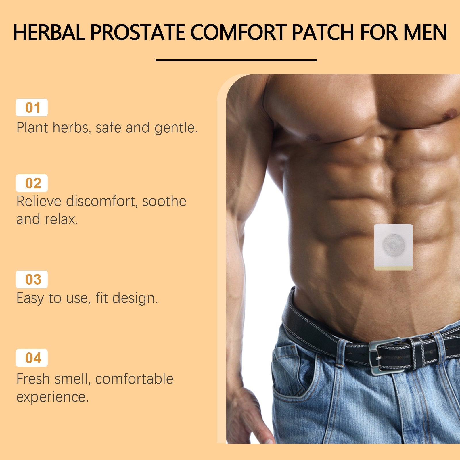 Herbal Prostate Comfort Patch For Men, Prostate Care Patch Soothes Men's Pelvic Area Discomfort And Improves Health And Comfort - Korvel