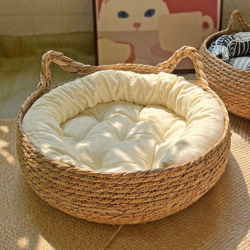Cat Nest Winter Warm Cat Nest Cushion Thick Winter Round Nest House - Korvel