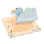 Puzzle en bois en relief d'animaux en cartoon