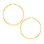 14k Yellow Gold Polished Large Round Hoop Earrings