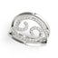 Swirl Design Diamond Ring in 14k White Gold