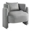 Modern design velvet lounge chair,single sofa with pillows for living room,bedroom(GREY) - Korvel