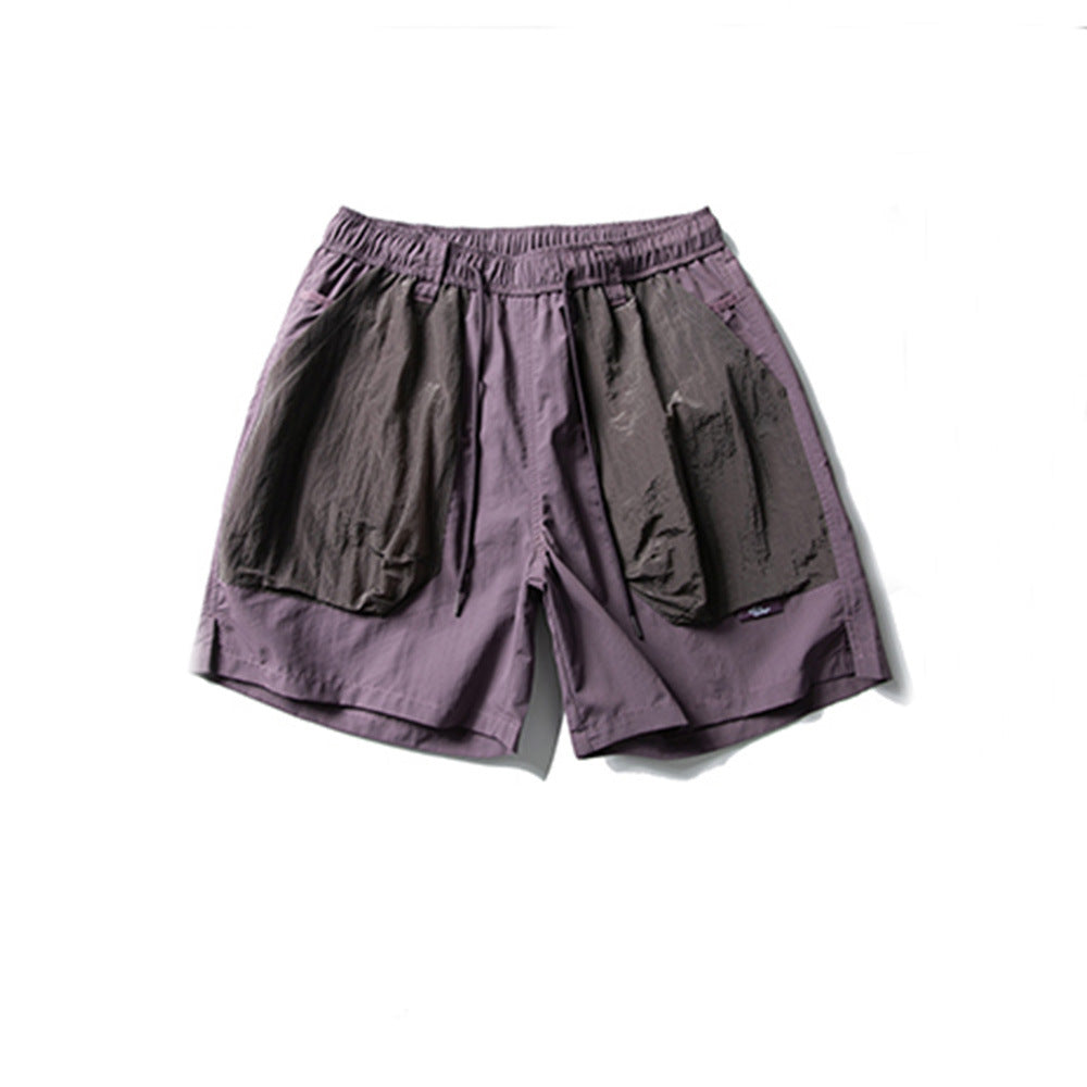 Men's Color Block Casual Jogger Shorts