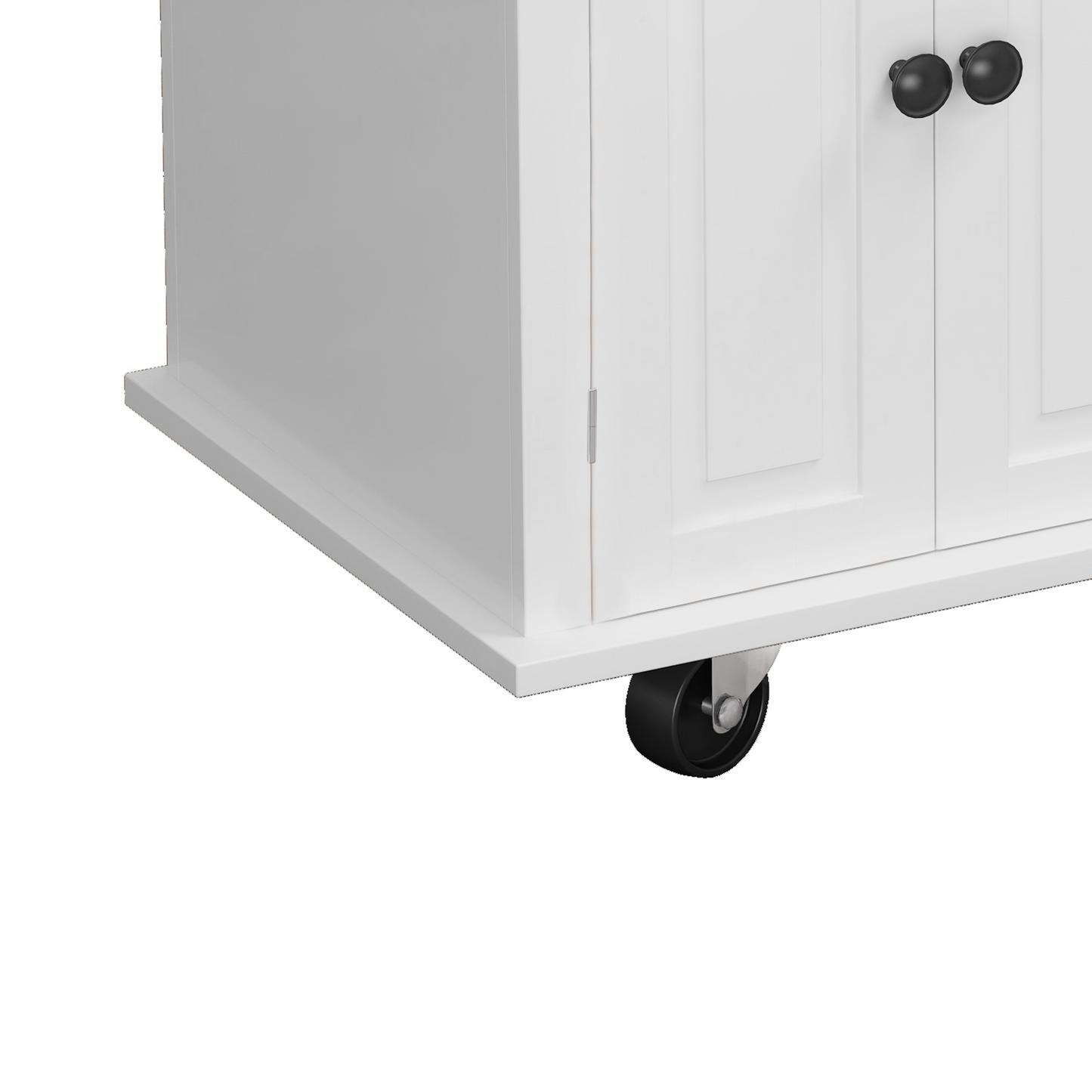 Elegant Kitchen Island Cart with Storage and Locking Wheels
