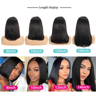 Premium 13x4 Bob Wig with Headband - Real Human Hair