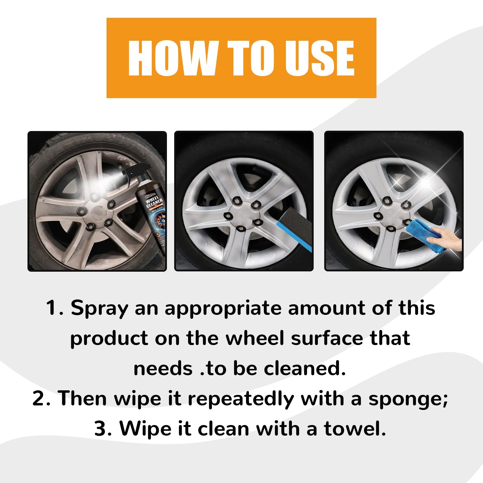 Wheel Cleaner, The Tire Wheel Polishing Dirt Clean Renovation Lighten The Maintenance Kit - Korvel