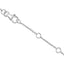 Pulsera con encanto inicial 'A' en oro blanco de 10 quilates con acento de diamante