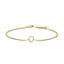 Pulsera con encanto inicial 'A' en oro blanco de 10 quilates con acento de diamante