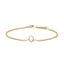 Pulsera con encanto inicial 'A' en oro blanco de 10 quilates con acento de diamante