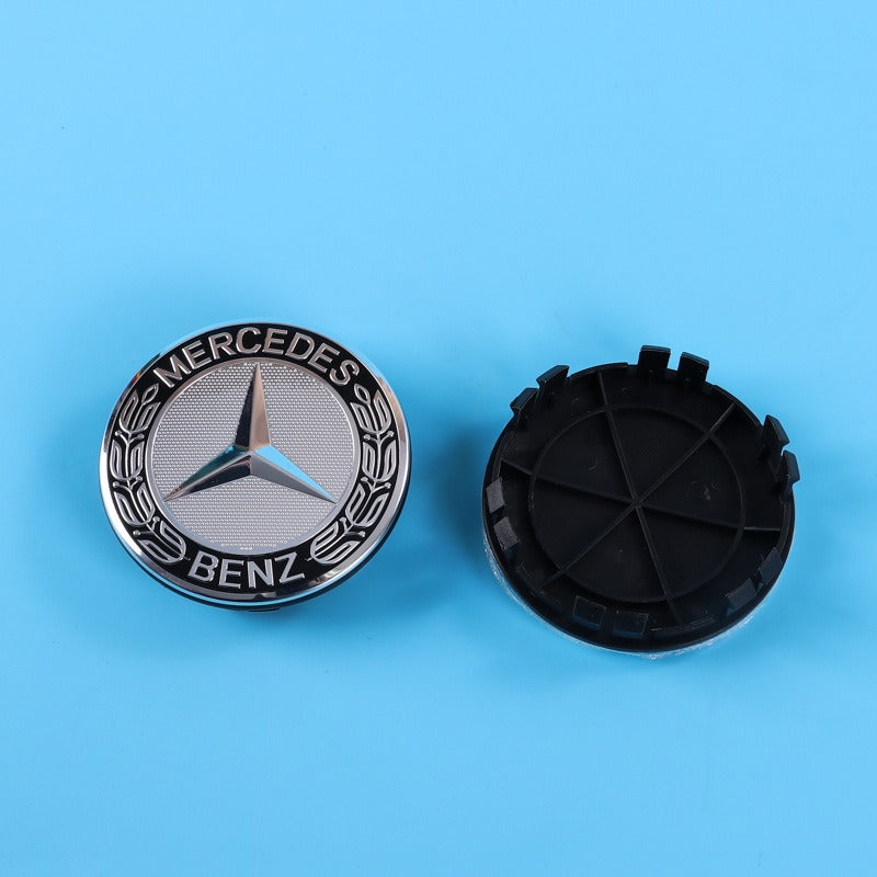 Premium 75mm Wheel Hub Covers for Mercedes Benz