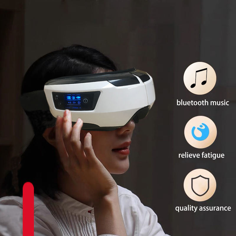 Eye Massager Vibration Therapy Air Pressure Heating Massage Relax Health Care Fatigue Stress Bluetooth Music Improve Vision - Korvel