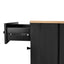 ONTREND Black Shoe Cabinet with 2 Flip Drawers
