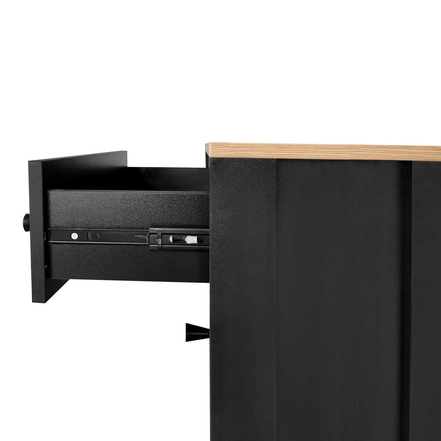 ONTREND Black Shoe Cabinet with 2 Flip Drawers