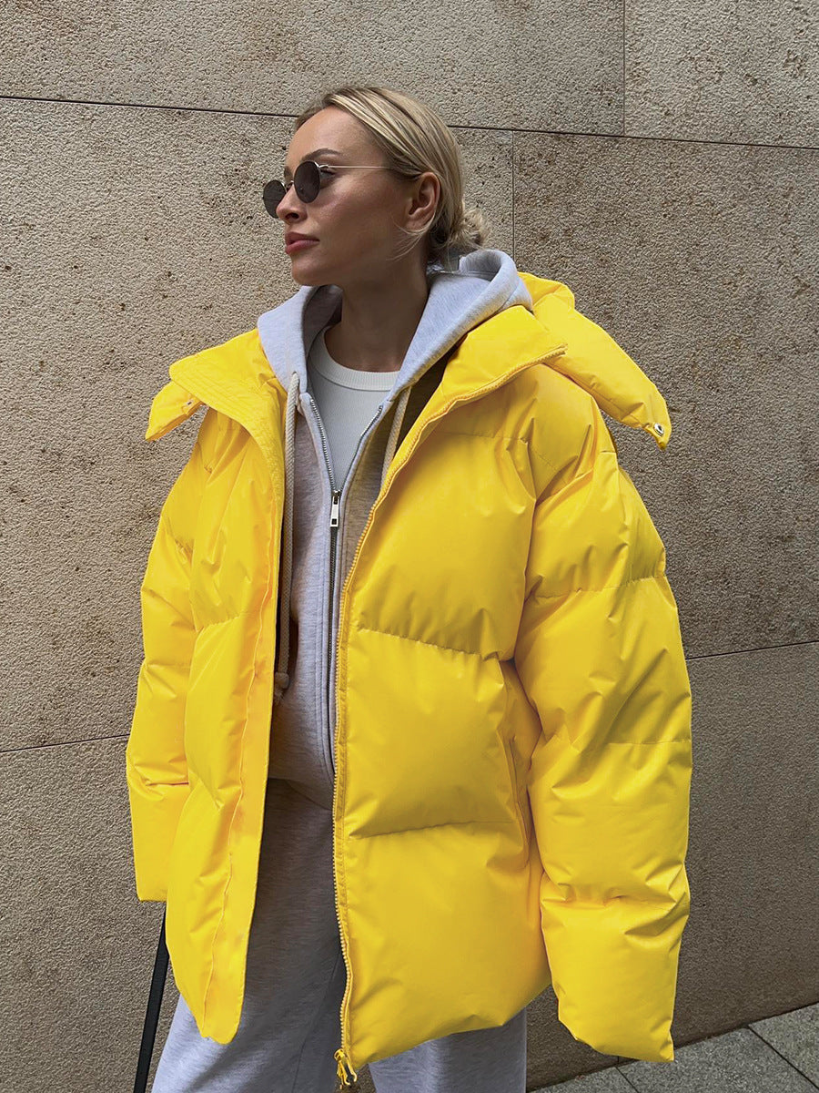 Parka en coton avec capuche amovible et style pour l'hiver