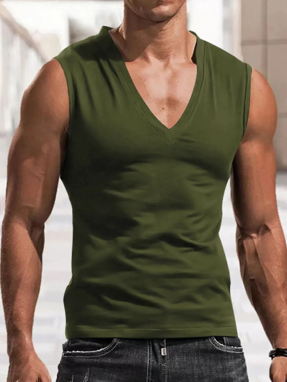 Débardeur V-Neck Grande Taille pour Homme