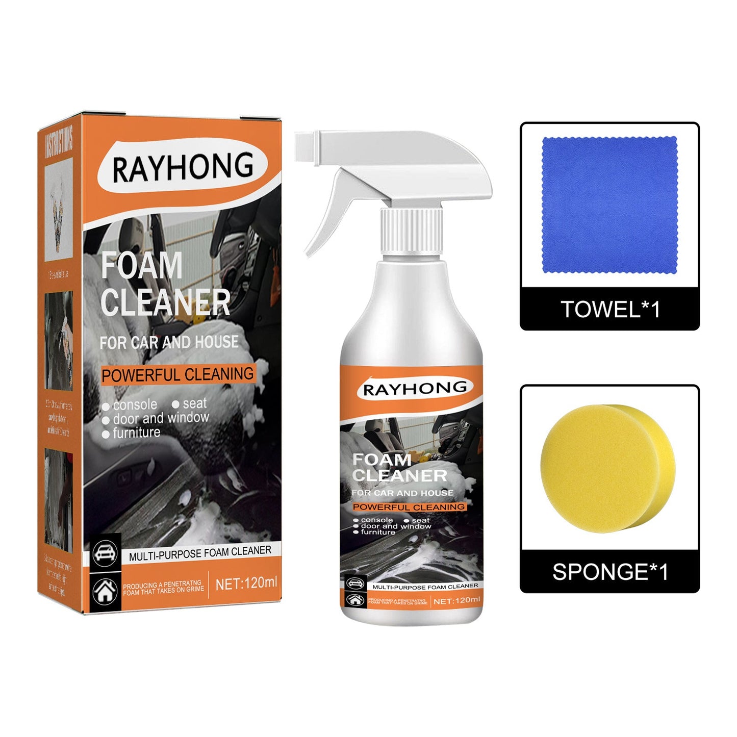 Premium Multi-Purpose Foam Cleaner for Vehicle Interiors