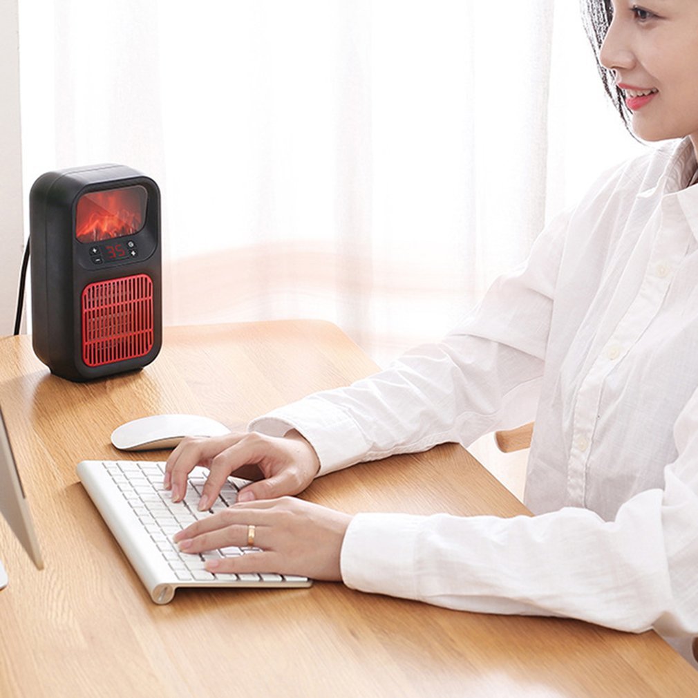Compact 3D Simulation Flame Mini Heater