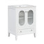 Meuble de salle de bain blanc de 24" avec lavabo et rangement