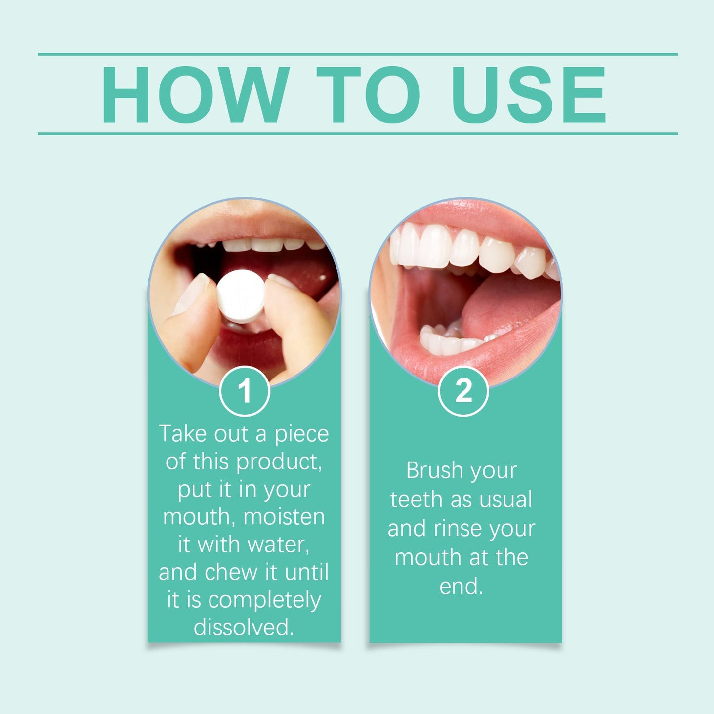 Mint Brightening Toothpaste Tablets for Fresh Breath