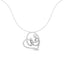 Collier Pendentif Cœur en Diamant en Argent Sterling .925